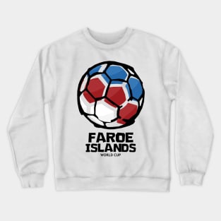 Faroe Islands Football Country Flag Crewneck Sweatshirt